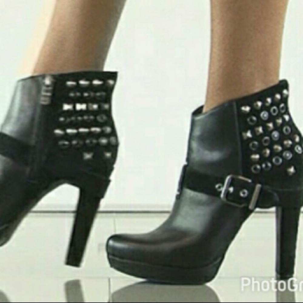 BCBGeneration “Sparta” studded leather booties